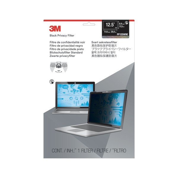 MMM Filtre de confidentialité Noir Touch écran bord à bord pour PC portable de 12,5