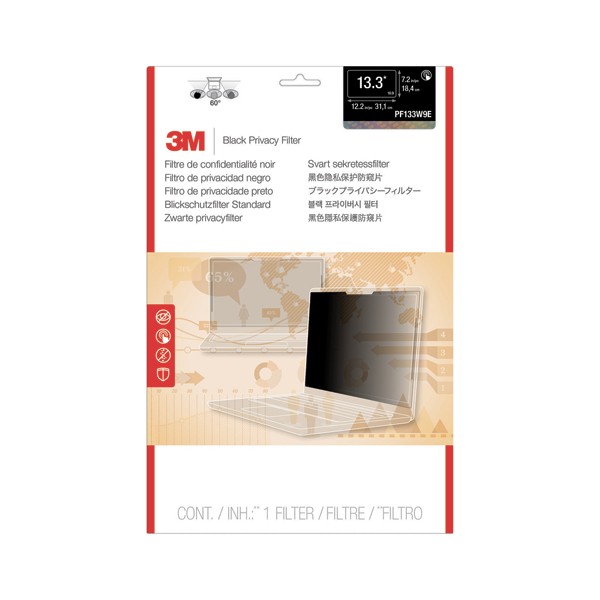 MMM Filtre de confidentialité Noir Touch écran bord à bord pour PC portable de 13,3