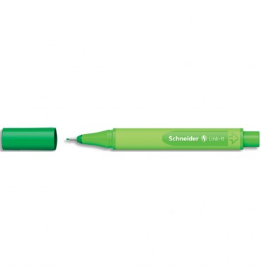 SCHNEIDER Stylo fineliner LINK IT 0,4 mm avec système "click" pour additionner une autre pointe, encre verte