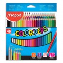 MAPED Pochette 48 crayons de couleur COLOR'PEPS