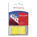 PERGAMY Set de 50 index marque-pages standard 2,5 x 4,3 cm. Coloris jaune