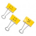 RAPESCO Lot de 20 Pinces à double Clips Emojis assortis Jaune Supaclip en métal