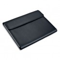 JUSCHA Conférencier noir Vado imitation cuir avec bloc quadrillé, trieur 12 compartiments et pochettes