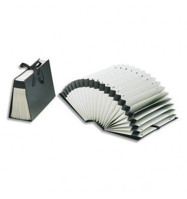 JALEMA Trieur accordéon alphabétiques A-Z Diplo-Line, exterieur noir intérieur blanc
