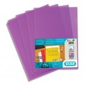 ELBA Sachet 10 pochettes coin polypropylène lisse 12/100e, coloris violet