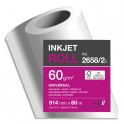 CLAIREFONTAINE Bobine papier blanc CIE170 Universel 60g pour traceur 0,914 mm x 60 m. Impression Jet d'encre