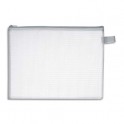 JPC Pochette zippée en PVC renforcé semi-transparente pour le courrier, 17 x 13 cm, épaisseur 0,5 cm
