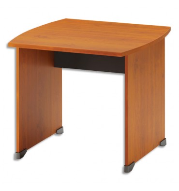 GAUTIER Table bureau L80 cm avec voile de fond Jazz - Dim. : L80 x H74 x P80 cm Aulne gris anthracite