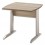 GAUTIER Table bureau pied métal avec voile de fond Jazz - Dim. : L80 x H74 x P80 cm Chêne gris foncé