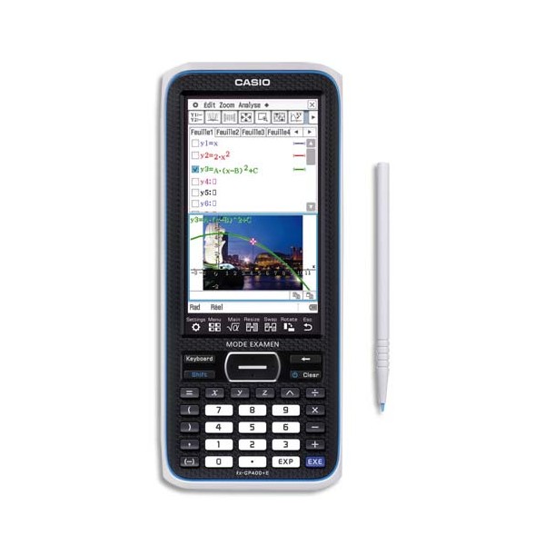 CASIO Calculatrice Graphique avec écran tactile couleur FX-CP400+E, coloris noir