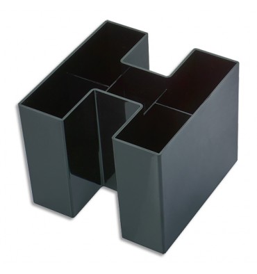 HAN Pot à crayons Bravo Noir en Polystyrène - L10,9 x H9 x P10,9 cm