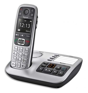 GIGASET Téléphone sans fil silver solo E560A avec répondeur