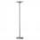 UNILUX Lampadaire à LED Variaglass Gris métal avec vasque verre, H180 cm, Socle D34 cm, vasque D36xH6 cm
