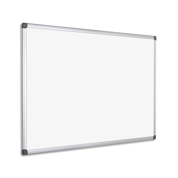 PERGAMY Tableau Blanc laqué magnétique, cadre aluminium, format 60 x 45 cm