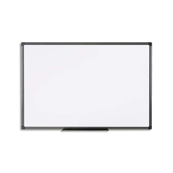 PERGAMY Tableau Blanc mélaminé Essential, cadre en PVC, format 45 x 60 cm