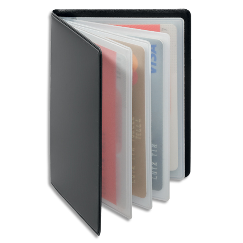 DURABLE Porte-cartes Anti RFIB Gris anthracite, plastique souple, 4  pochettes
