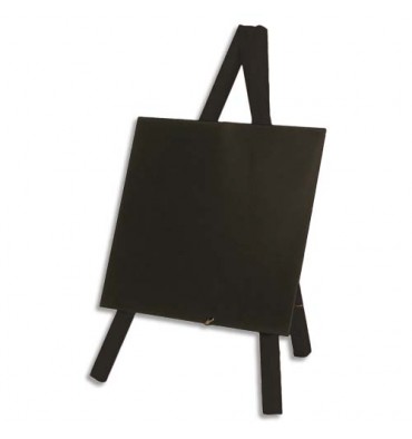 SECURIT Mini Tripod ardoise de table - L24 x H15 cm coloris bois finition noir laqué