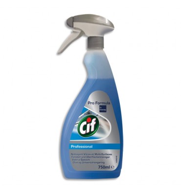 CIF Spray Nettoyant vitres et multi-surfaces sans parfum, 750 ml