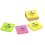 OXFORD Lot 6 blocs notes repositionnables 7,5 x 7,5 cm SCRIBZEE. Coloris assortis jaune, vert, rose