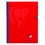 CLAIREFONTAINE Cahier MIMESYS brochure cousue 192 pages Seyès 24 x 32 cm. Couverture polypropylène rouge