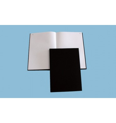 ELVE Registre toilé folioté, format 36 x 23 cm. 300 pages quadrillé 5x5. Coloris noir
