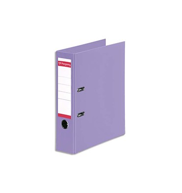 PERGAMY Classeur à levier en polypropylène intérieur/extérieur. Dos 8 cm. Format A4. Coloris violet