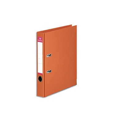 PERGAMY Classeur à levier en polypropylène intérieur/extérieur. Dos 5 cm. Format A4. Coloris orange