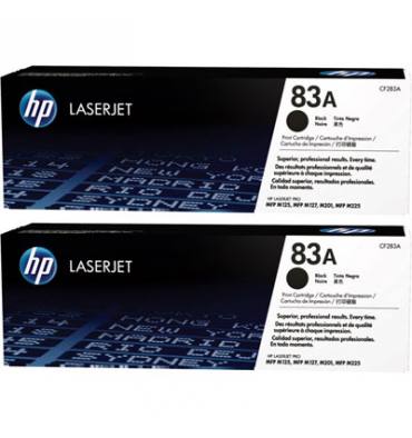 HP Twin pack cartouches toner laser noir 83A - CF283AD