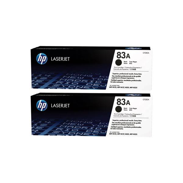 HP Twin pack cartouches toner laser noir 83A - CF283AD