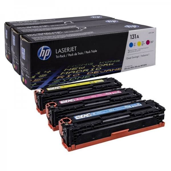 HP Tri pack cartouches toner laser couleur 131A - U0SL1AM
