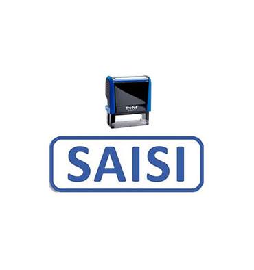 TRODAT Timbre formule SAISI - X-print à encrage automatique Bleu. Dimensions empreinte 45 x 16 mm