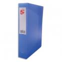 5 ETOILES Boîte de classement dos de 8 cm, en polypropylène 7/10e, coloris bleu translucide