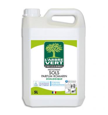 L'ARBRE VERT 5L Nettoyant sols sans colorant ni allergènes, au romarin  Ecolabel