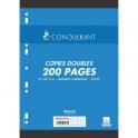 CONQUERANT 7 BY HAMELIN Copies doubles perforées blanches A4 200 pages SEYES 70g 