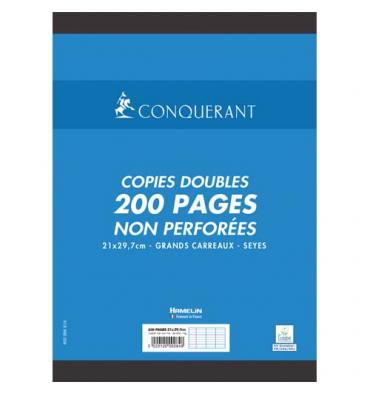 CONQUERANT 7 BY HAMELIN Copies doubles non perforées blanches 21 x 29,7 cm 200 pages SEYES 70g 