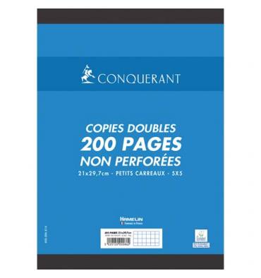 CONQUERANT 7 BY HAMELIN Copies doubles non perforées blanches 21 x 29,7 cm 200 pages 5x5 70g