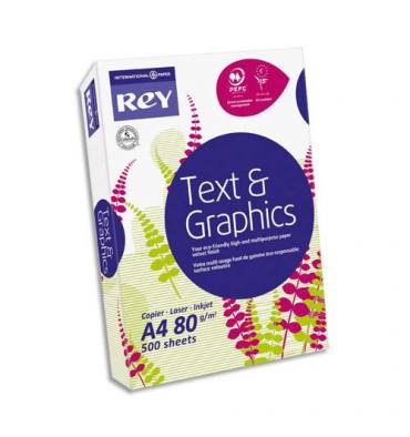 REY BY PAPYRUS Ramette de 500 feuilles A3 100 g Text & Graphics