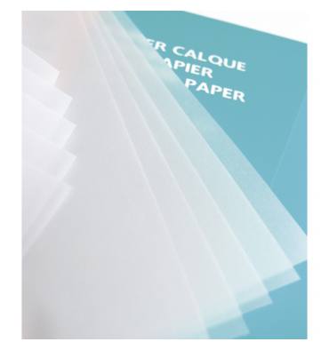 CLAIREFONTAINE Ramette de 50 feuilles papier calque technique satin 90g 50 x 65 cm