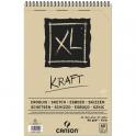 CANSON Album spiralé de 60 feuilles de papier dessin XL® KRAFT, format A3, 90g