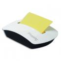 PERGAMY Dévidoir Z-notes transparent rechargeable + 1 bloc Z-notes 100 feuilles 7,6 x 7,6 cm coloris jaune
