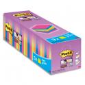 POST-IT Pack de 24 blocs Super Sticky dont 3 offerts 76 x 76 mm. Couleurs assorties
