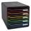 EXACOMPTA Module de classement BIG-BOX Plus Classic 5 tiroirs - 27,8 x 26,7 x  34,7 cm Noir/Arlequin