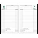 EXACOMPTA Agenda Perpétuel recettes/dépenses 1 jour par page, format 16 x 24 cm couverture noire