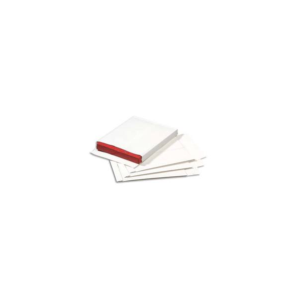 GPV Boîte de 250 pochettes anti-éclatement kraft armé blanches auto-adhésives avec 3 soufflets forma