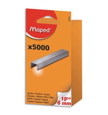 MAPED Boîte de 5000 agrafes SP 19-1/4 galvanisé
