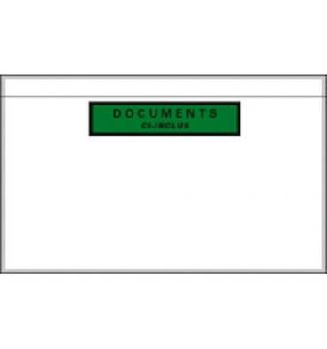  EMBALLAGE Boîte de 1000 Pochettes document ci-inclus recyclées - Format DL : 225 x 115 mm transparent