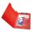 PERGAMY Porte Bloc avec rabat en PVC pour documents format A4+, rouge - L23,3 x H34 cm