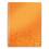 LEITZ Cahier WOW spirales 160 pages détachables 80g A4 5x5. Couverture en polypropylène orange