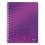 LEITZ Cahier WOW spirales 160 pages détachables 80g A4 5x5. Couverture en polypropylène violet