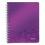 LEITZ Cahier WOW spirales 160 pages détachables 80g A5 5x5. Couverture polypropylène violet